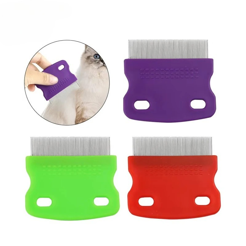 Comb Fine Tooth - หวีซี่ถี่สำหรับสัตว์เลี้ยง 1 ชิ้น แปรงกำจัดขนพันกัน กำจัดหมัดและเหา อุปกรณ์ทำความสะอาดสัตว์เลี้ยง