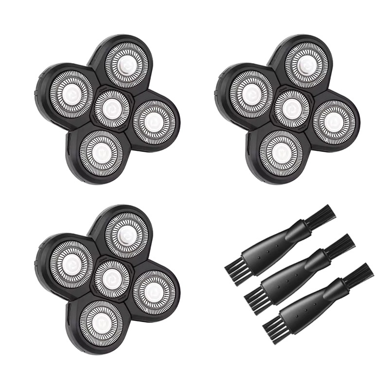 Electric Shaver Rotary - หัวโกนแบบหมุน 5 ใบมีด สำหรับเครื่องโกนหนวดไฟฟ้า 5D สำหรับผู้ชาย