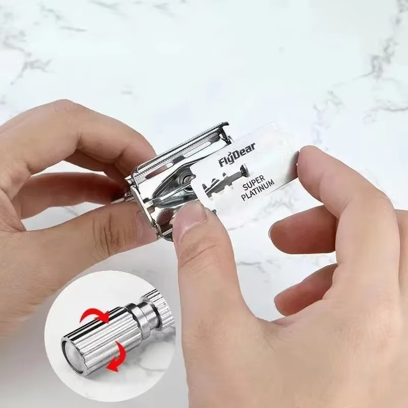 Men'S Grooming Accessories Kit - มีดโกนหนวดสองคมสำหรับผู้ชาย - มีดโกนแบบคลาสสิกดั้งเดิมสำหรับช่างตัดผม อุปกรณ์เสริมสำหรับจัดแต่งทรงผม ชุดดูแลเส้นผม C576
