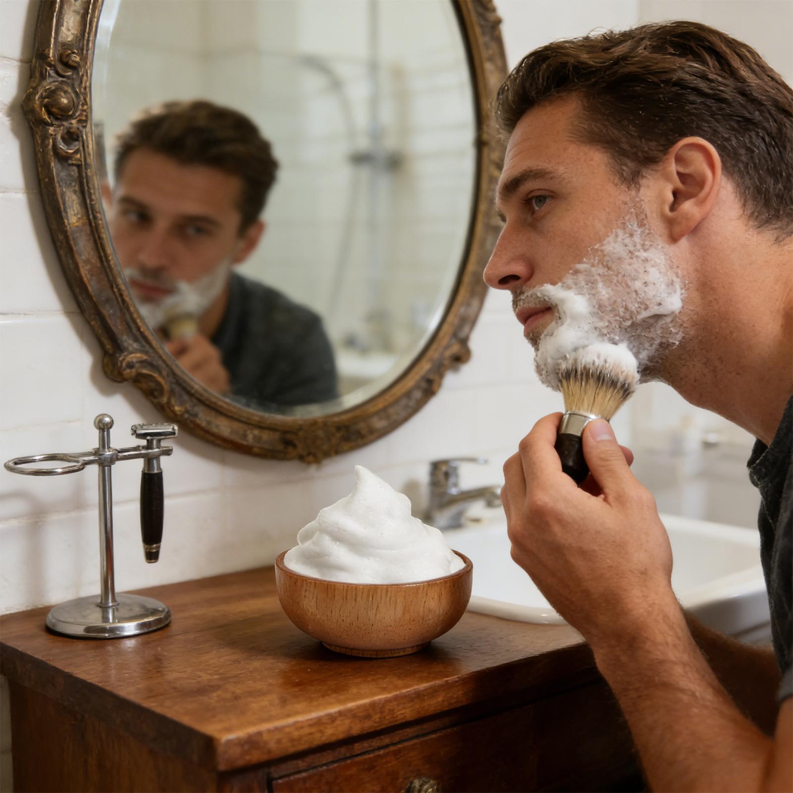 ชามโกนหนวดไม้พร้อมฝาปิด ชามใส่ - Men'S Grooming Accessories Kit บทวิจารณ์และราคา