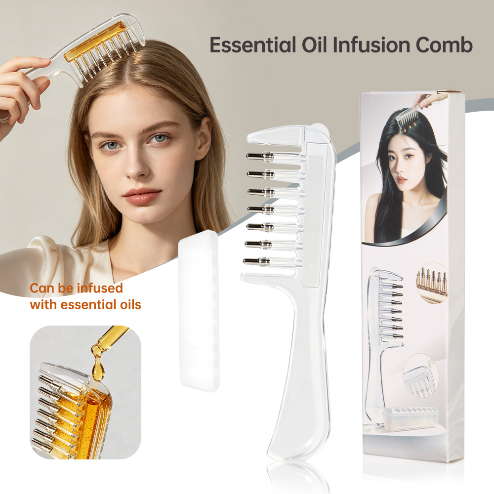 หวีนวดใสสำหรับน้ำมันหอมระเหยแบ - Beard Oil Growth บทวิจารณ์และราคา