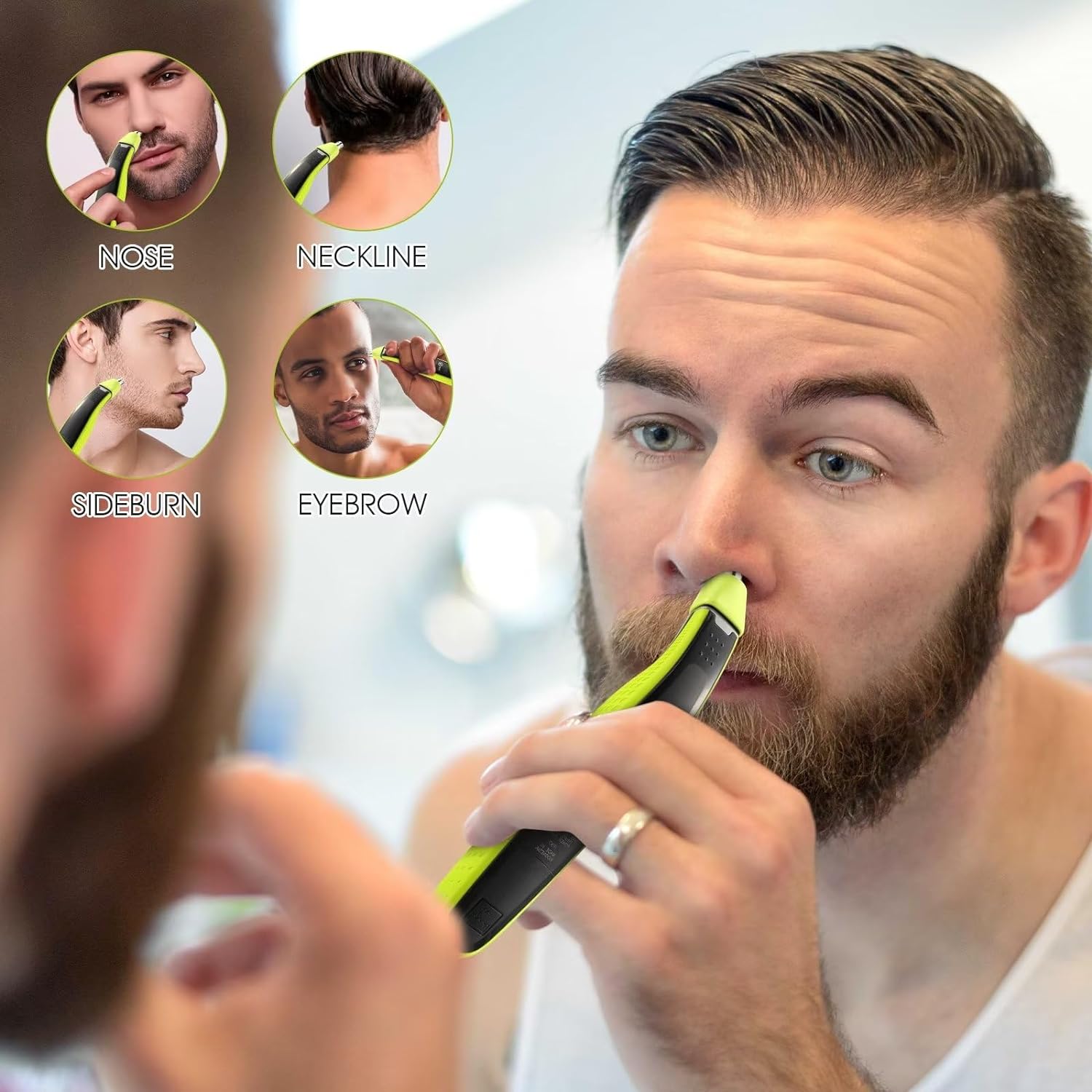 YUKU ผมจมูก Trimmer เปลี่ยนใบม - Electric Shaver Rotary บทวิจารณ์และราคา