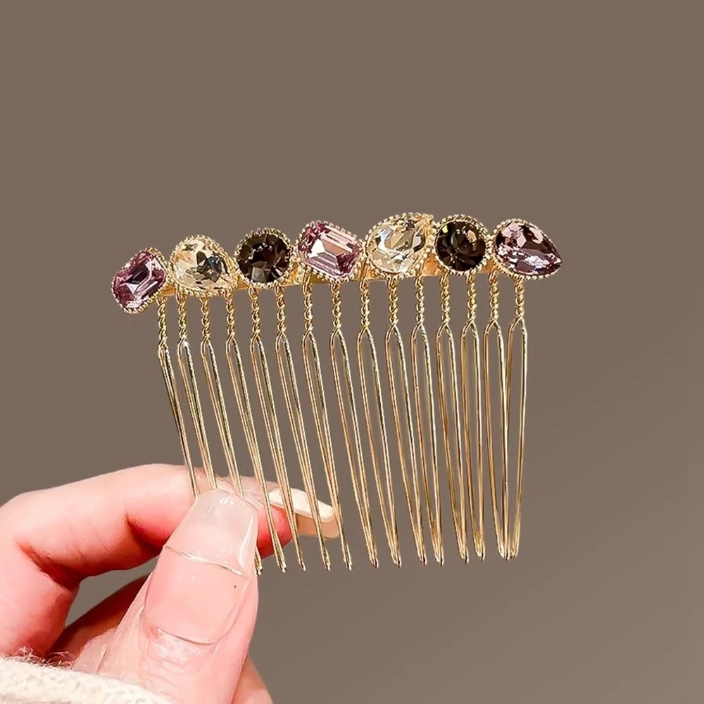 หวีเสียบผมประดับอัญมณีหลากสีสไ - Comb Fine Tooth บทวิจารณ์และราคา