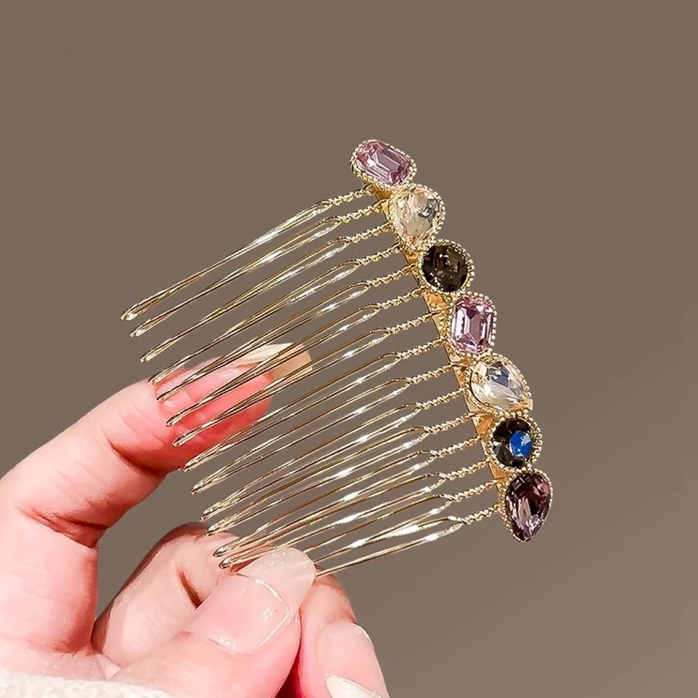 หวีเสียบผมประดับอัญมณีหลากสีสไ - Comb Fine Tooth บทวิจารณ์และราคา