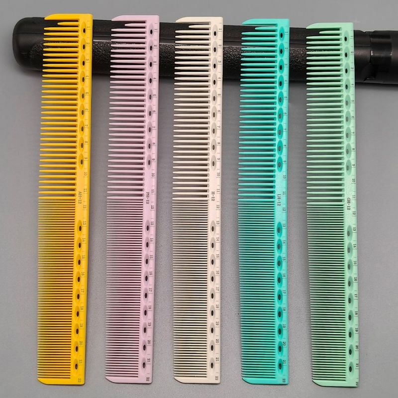 ตัดผมหวีขนาดสีฟ้าสีเหลืองไม้บร - Comb Fine Tooth บทวิจารณ์และราคา