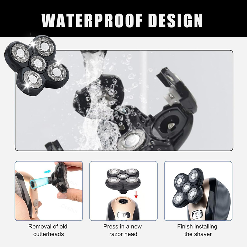 หัวโกนแบบหมุน 5 ใบมีด สำหรับเค - Electric Shaver Rotary บทวิจารณ์และราคา