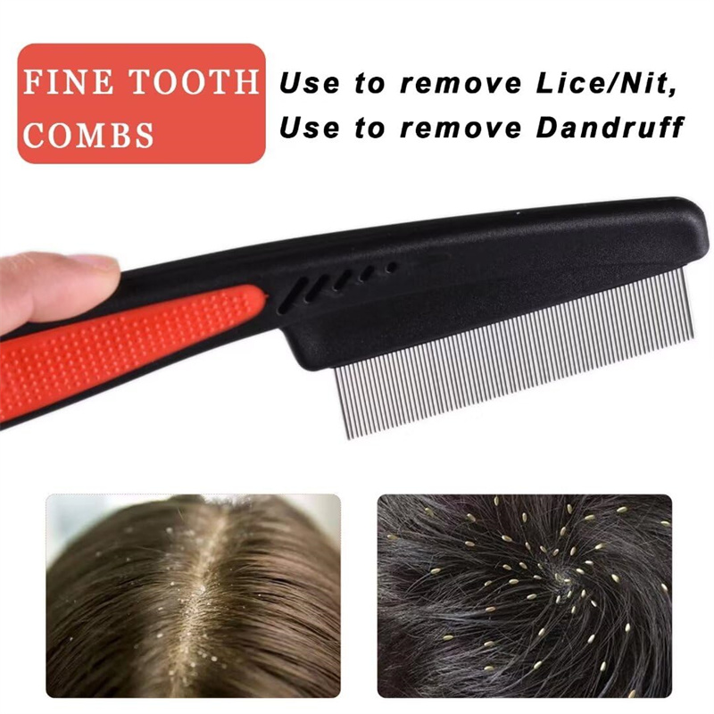 2pcs รังแคหนังศีรษะโรคสะเก็ดเง - Comb Fine Tooth บทวิจารณ์และราคา
