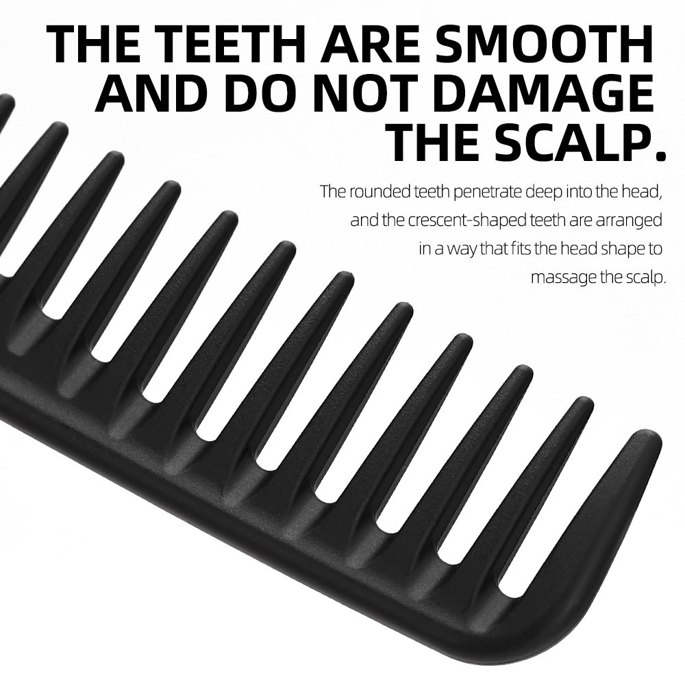 หวีตัดผมแบนสีดำ หวีซี่กว้างสำห - Comb Fine Tooth บทวิจารณ์และราคา