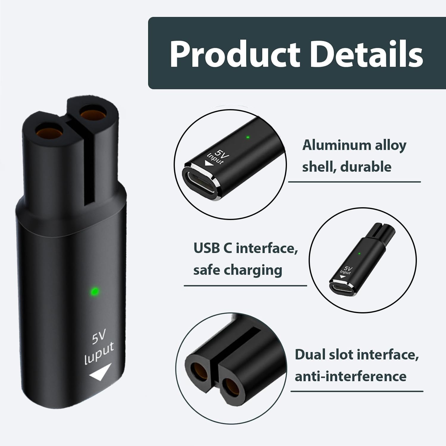 อะแดปเตอร์ชาร์จ USB Type C 5V  - Electric Shaver Rotary บทวิจารณ์และราคา