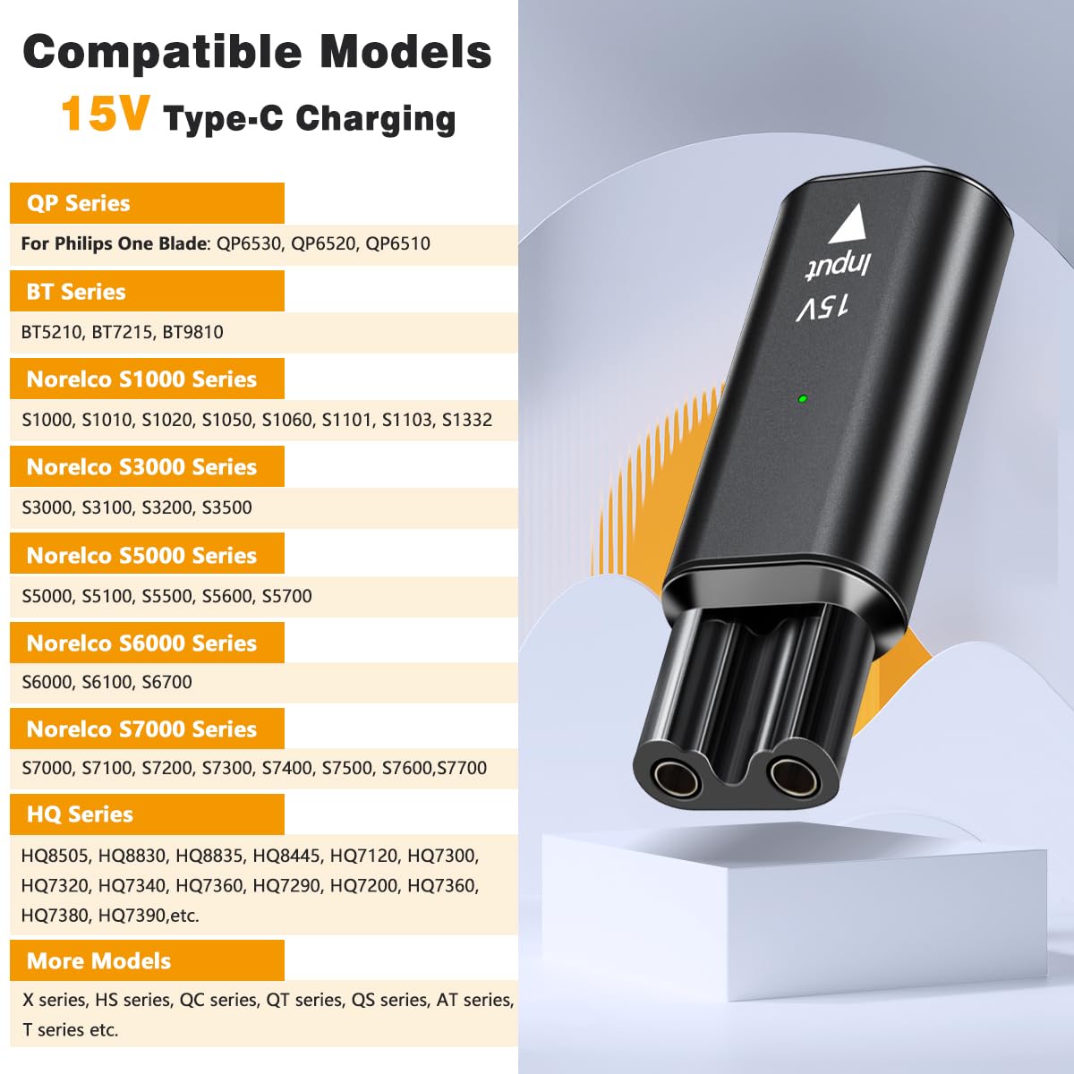 อะแดปเตอร์ชาร์จขนาดเล็กแบบปลอด - Electric Shaver Rotary บทวิจารณ์และราคา