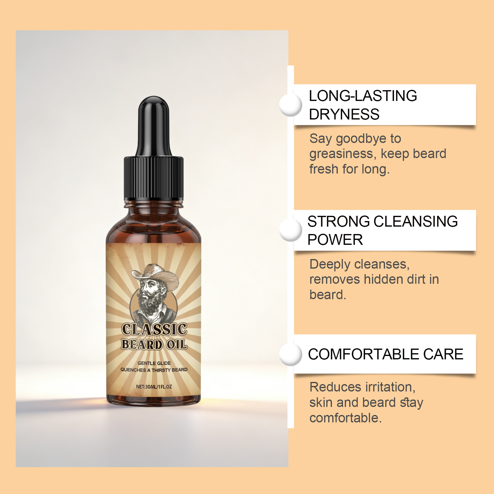 น้ำมันบำรุงเคราสูตรพิเศษ ช่วยเ - Beard Oil Growth บทวิจารณ์และราคา